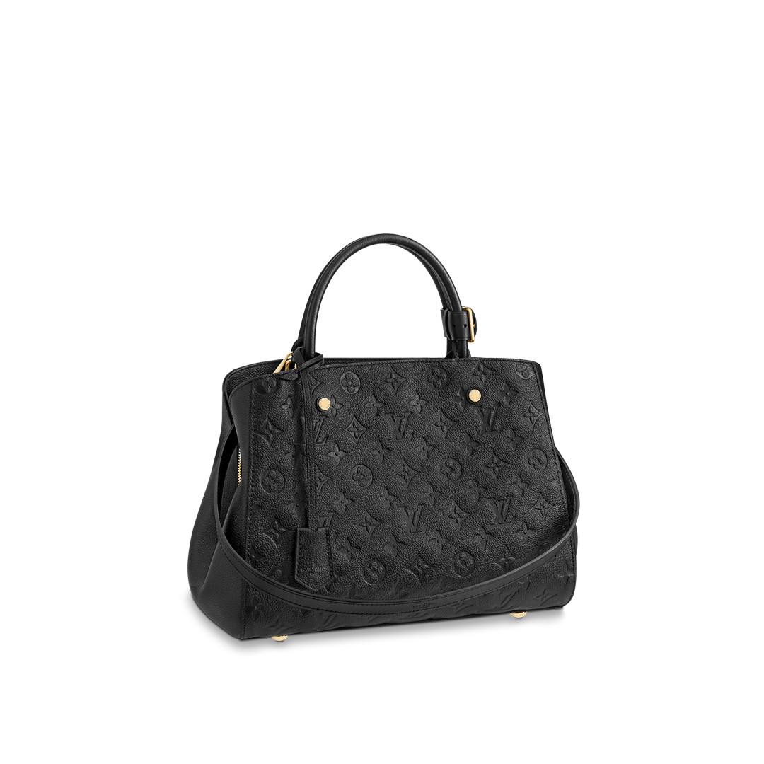 Louis Vuitton MONTAIGNE MM Handbag Monogram Empreinte M41048 Black